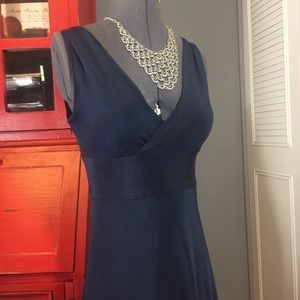 JCrew Sophia navy blue silk dress sz  6